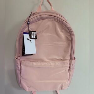 Puma Large Multi Zipper Laptop Sleeve Rose Pink 19” Backpack for School / Travel